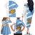 Argentina Rugby Custom Family Matching Off The Shoulder Long Sleeve Dress and Hawaiian Shirt Go Los Pumas