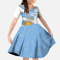 Argentina Rugby Custom Family Matching Off Shoulder Maxi Dress and Hawaiian Shirt Go Los Pumas