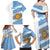 Argentina Rugby Custom Family Matching Off Shoulder Maxi Dress and Hawaiian Shirt Go Los Pumas
