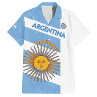 Argentina Rugby Custom Family Matching Off Shoulder Maxi Dress and Hawaiian Shirt Go Los Pumas