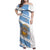 Argentina Rugby Custom Family Matching Off Shoulder Maxi Dress and Hawaiian Shirt Go Los Pumas