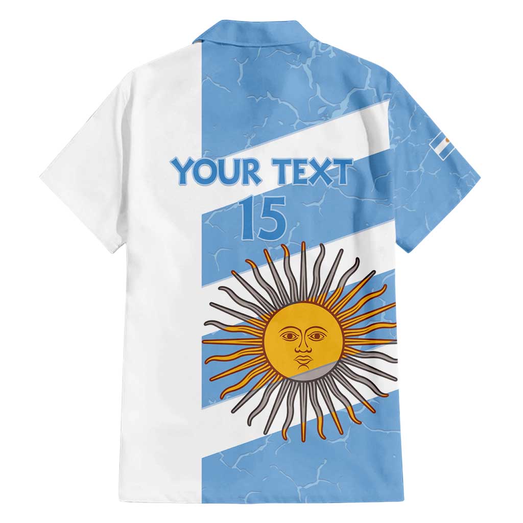 Argentina Rugby Custom Family Matching Off Shoulder Short Dress and Hawaiian Shirt Go Los Pumas