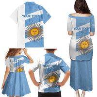 Argentina Rugby Custom Family Matching Puletasi and Hawaiian Shirt Go Los Pumas