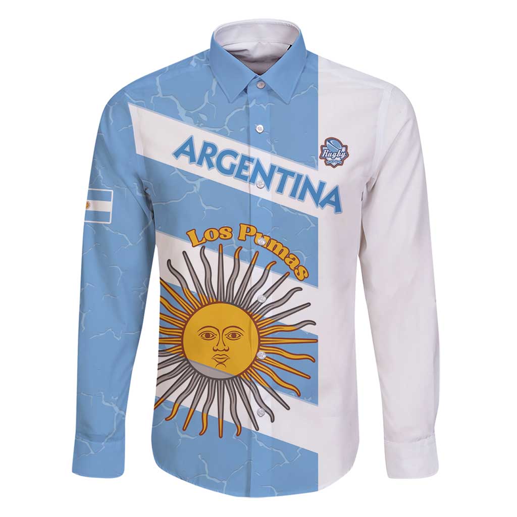 Argentina Rugby Custom Family Matching Puletasi and Hawaiian Shirt Go Los Pumas