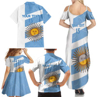 Argentina Rugby Custom Family Matching Summer Maxi Dress and Hawaiian Shirt Go Los Pumas