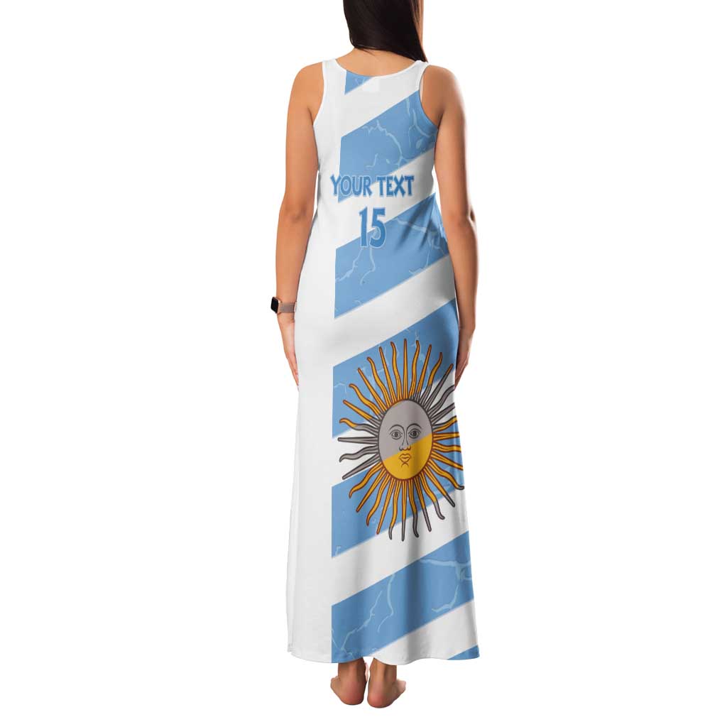 Argentina Rugby Custom Family Matching Tank Maxi Dress and Hawaiian Shirt Go Los Pumas