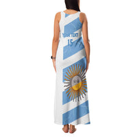 Argentina Rugby Custom Family Matching Tank Maxi Dress and Hawaiian Shirt Go Los Pumas