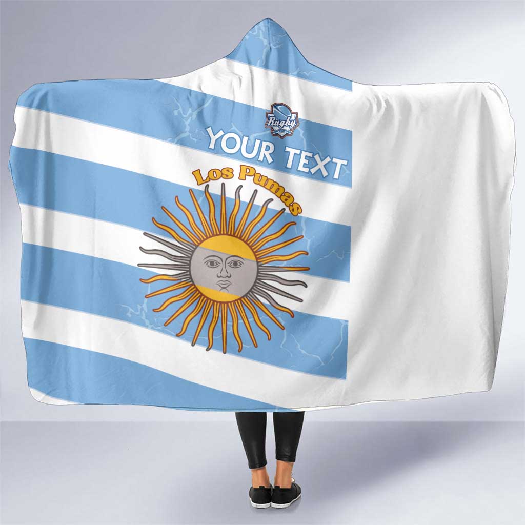 Argentina Rugby Custom Hooded Blanket Go Los Pumas