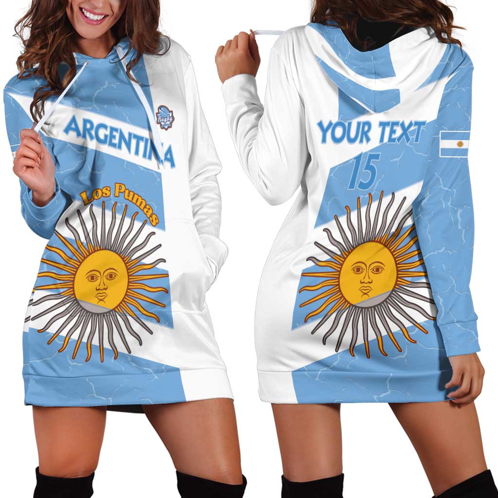 Argentina Rugby Custom Hoodie Dress Go Los Pumas