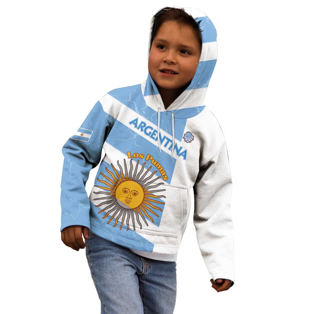 Argentina Rugby Custom Kid Hoodie Go Los Pumas