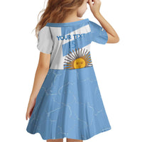 Argentina Rugby Custom Kid Short Sleeve Dress Go Los Pumas