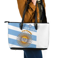 Argentina Rugby Custom Leather Tote Bag Go Los Pumas