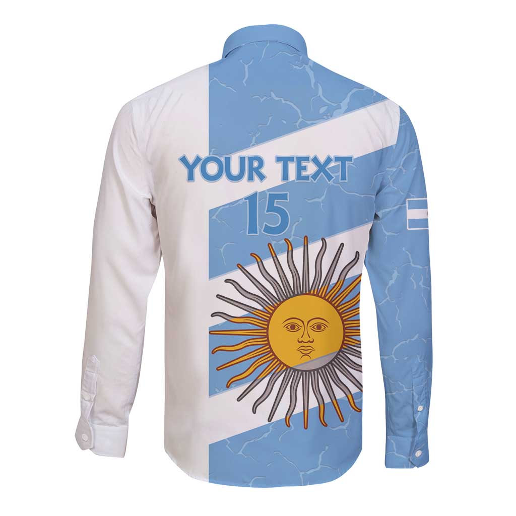 Argentina Rugby Custom Long Sleeve Button Shirt Go Los Pumas