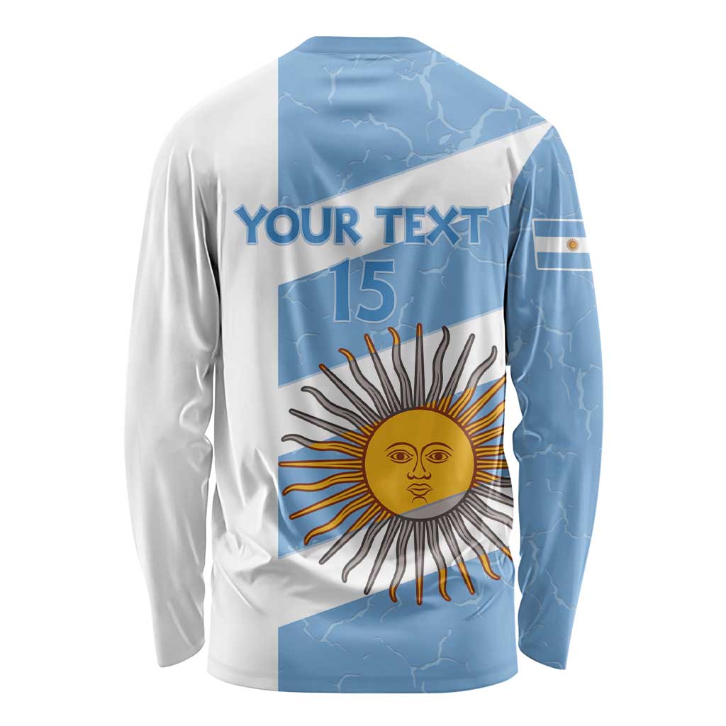 Argentina Rugby Custom Long Sleeve Shirt Go Los Pumas