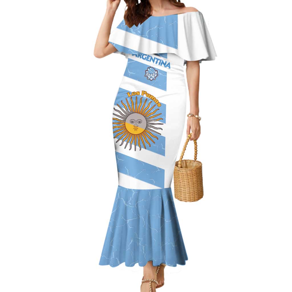 Argentina Rugby Custom Mermaid Dress Go Los Pumas