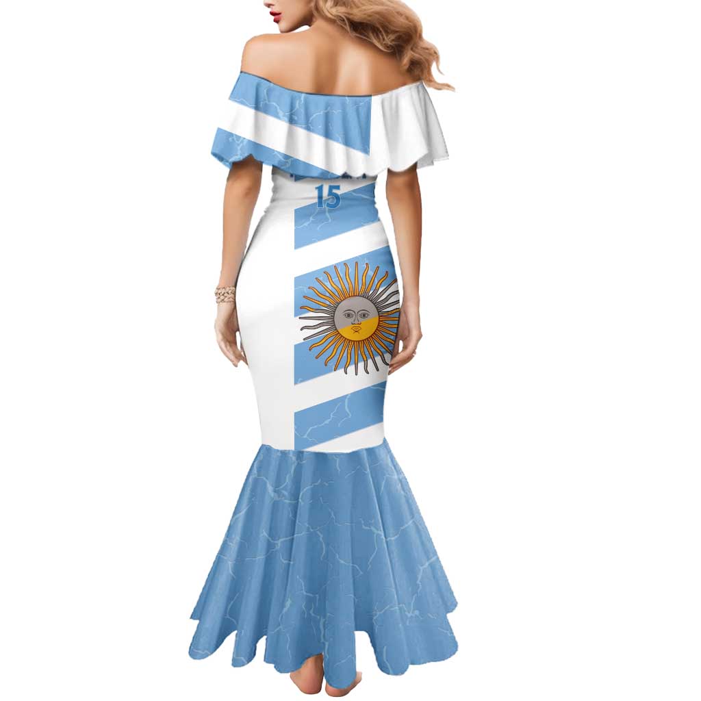 Argentina Rugby Custom Mermaid Dress Go Los Pumas