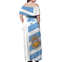 Argentina Rugby Custom Off Shoulder Maxi Dress Go Los Pumas
