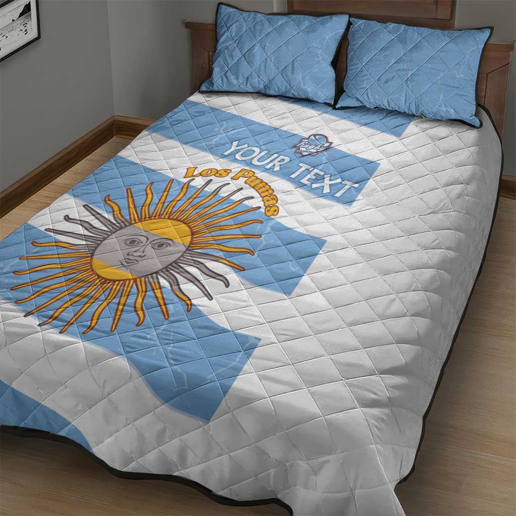 Argentina Rugby Custom Quilt Bed Set Go Los Pumas