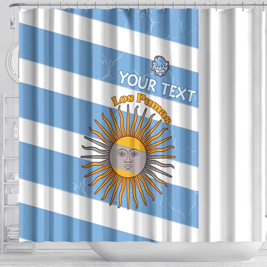 Argentina Rugby Custom Shower Curtain Go Los Pumas