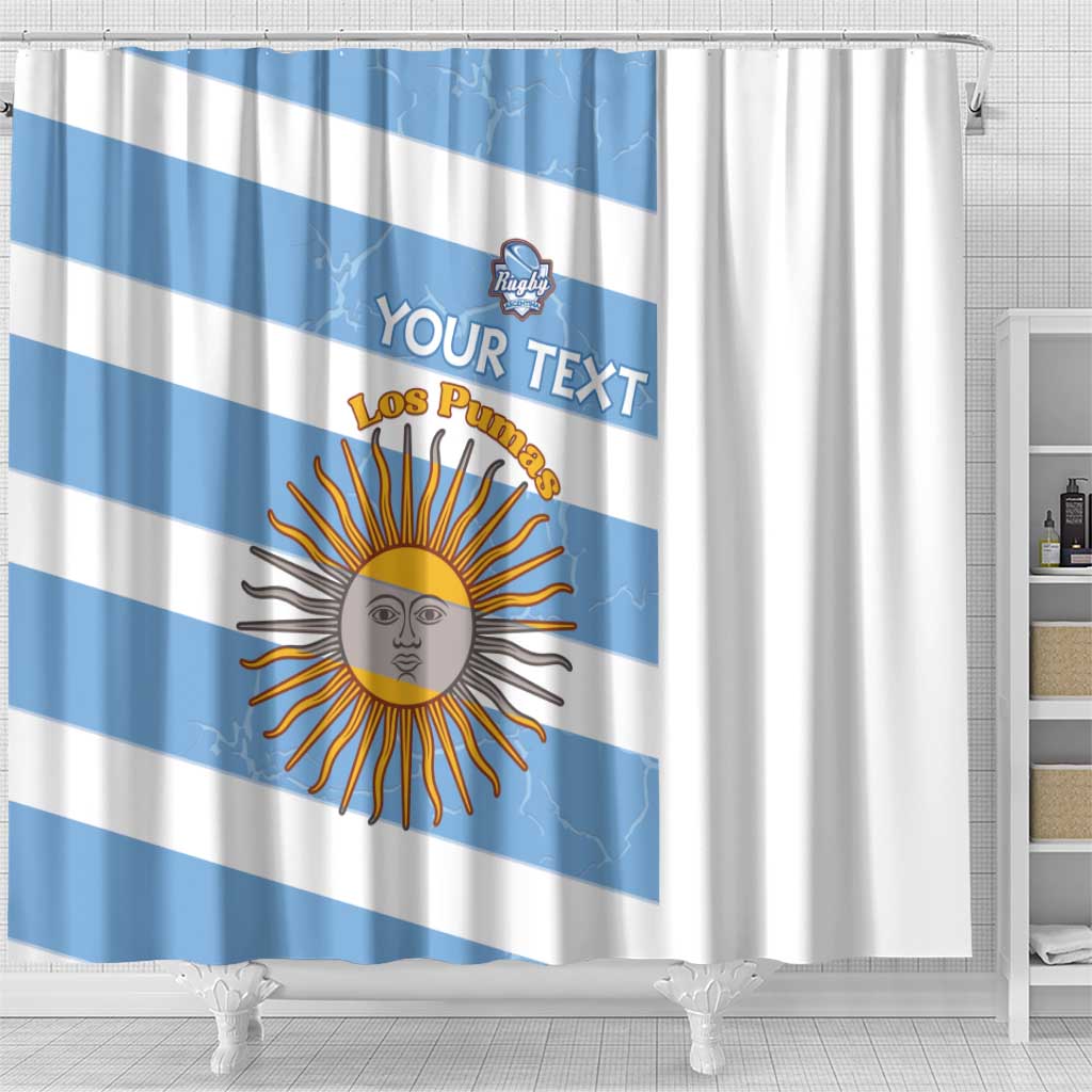 Argentina Rugby Custom Shower Curtain Go Los Pumas