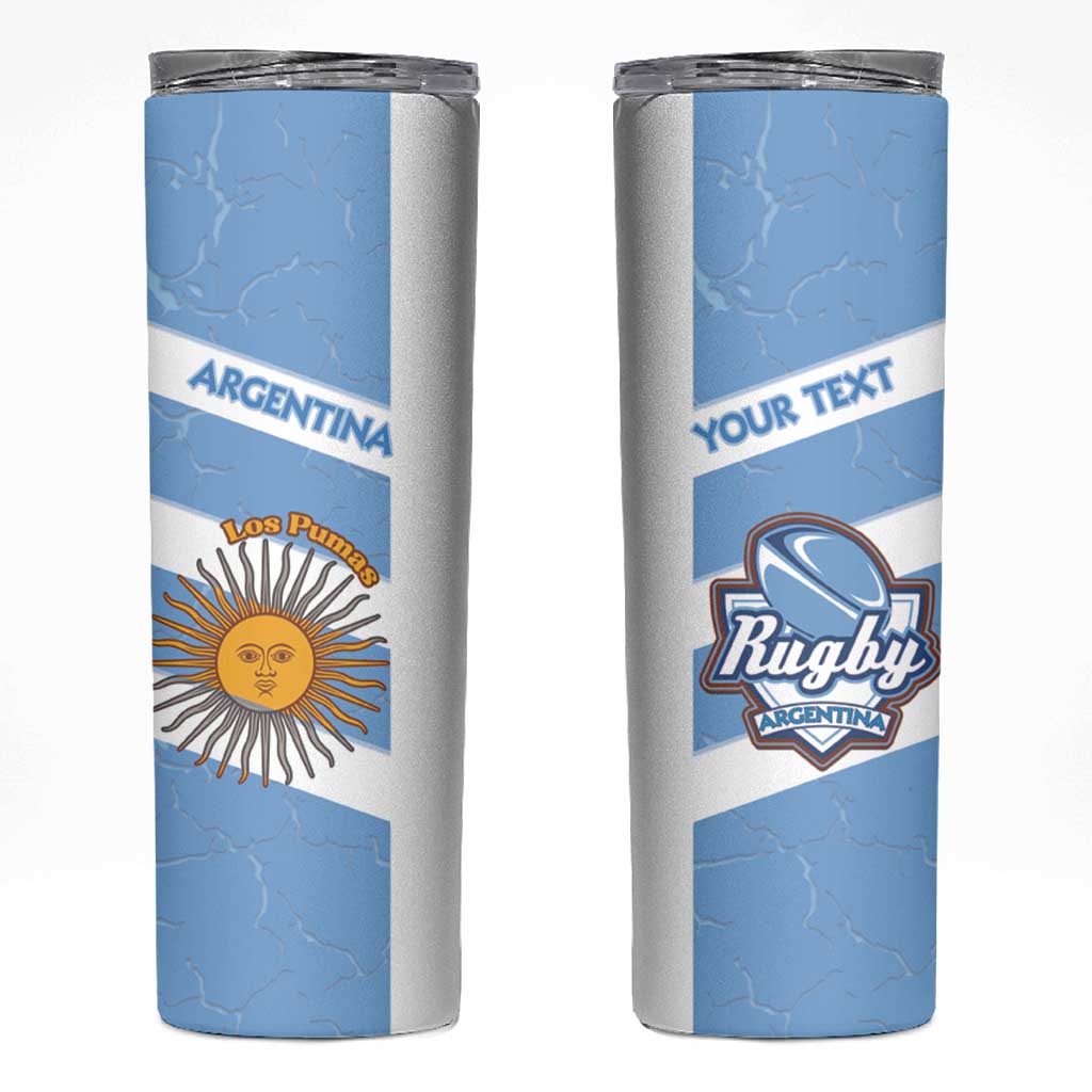 Argentina Rugby Custom Skinny Tumbler Go Los Pumas