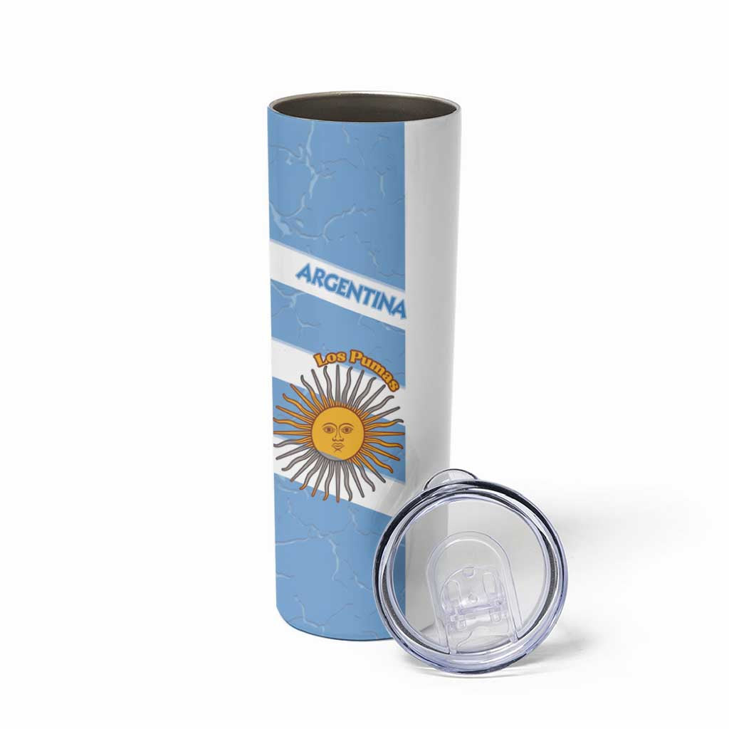 Argentina Rugby Custom Skinny Tumbler Go Los Pumas