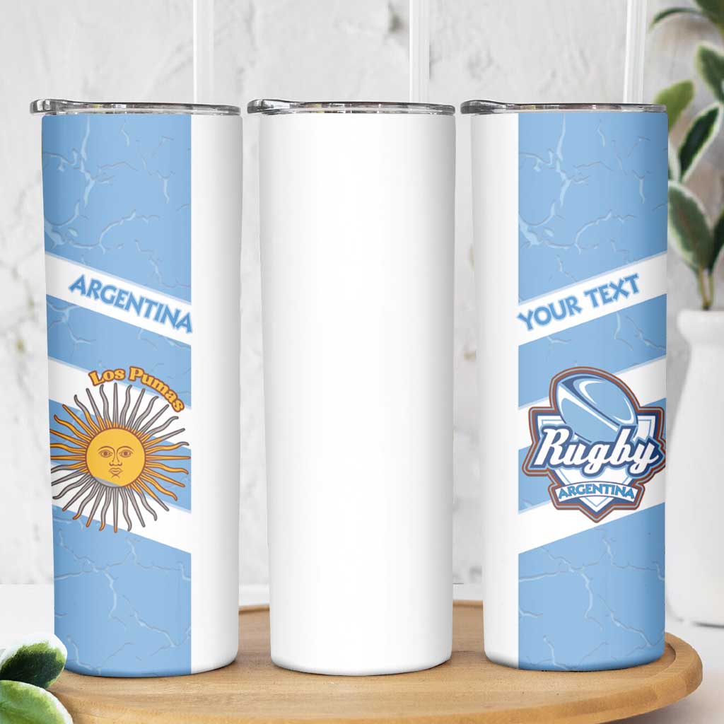 Argentina Rugby Custom Skinny Tumbler Go Los Pumas