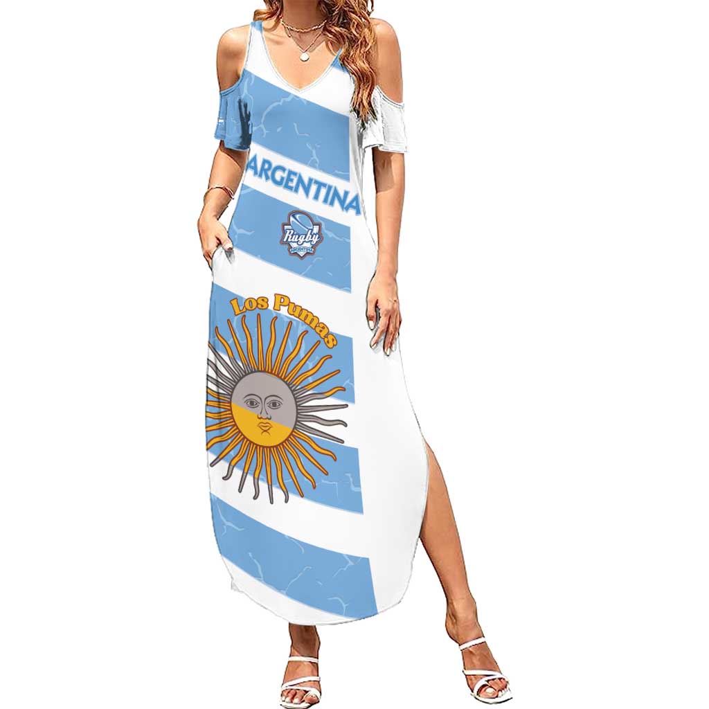 Argentina Rugby Custom Summer Maxi Dress Go Los Pumas