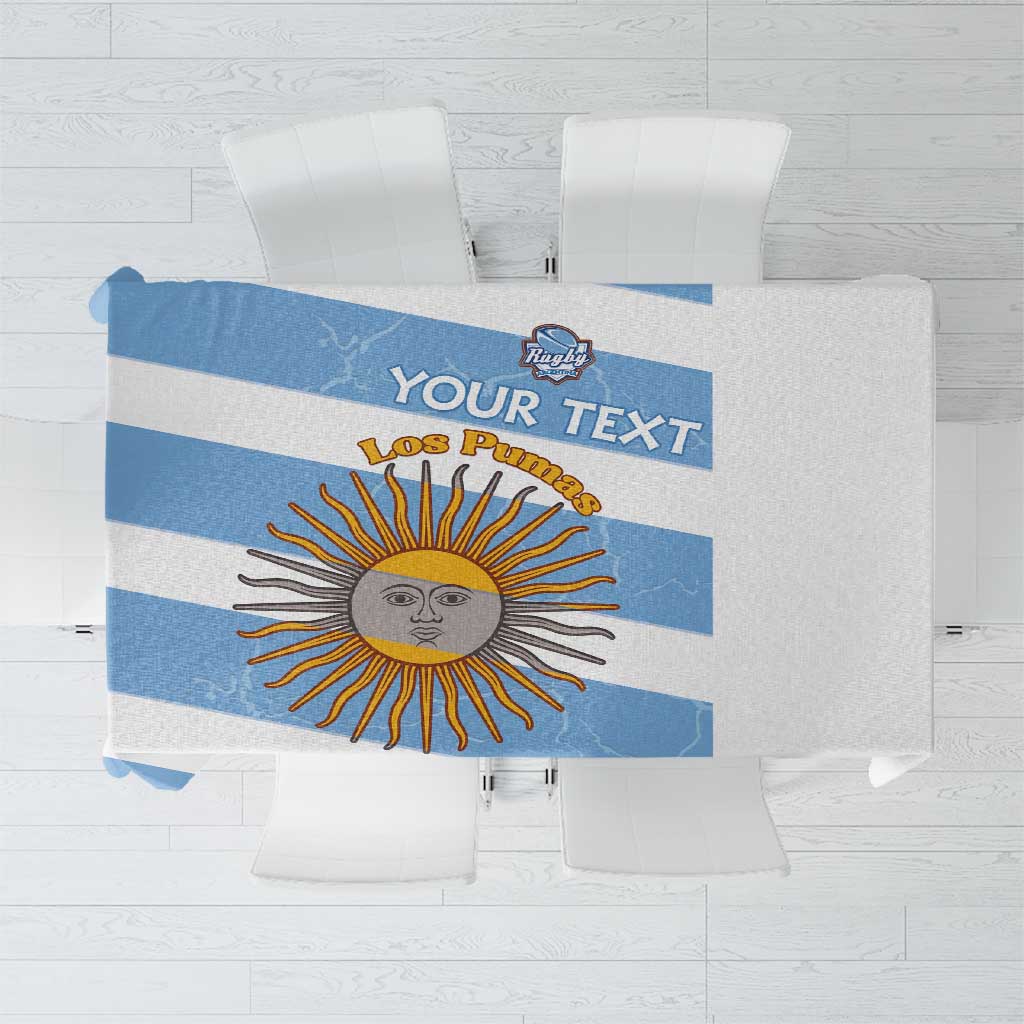 Argentina Rugby Custom Tablecloth Go Los Pumas