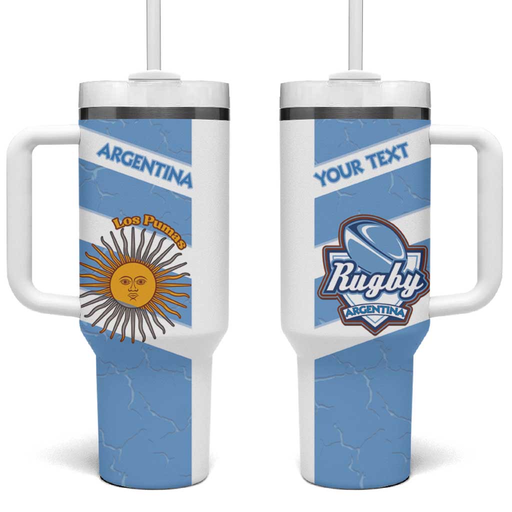 Argentina Rugby Custom Tumbler With Handle Go Los Pumas
