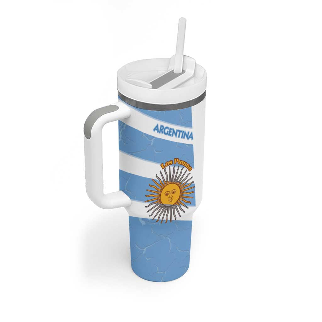 Argentina Rugby Custom Tumbler With Handle Go Los Pumas