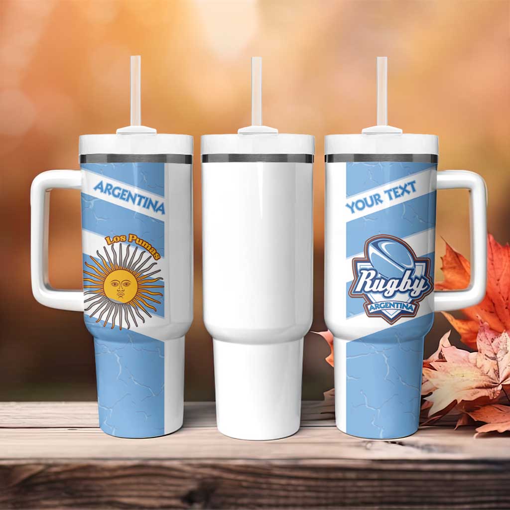 Argentina Rugby Custom Tumbler With Handle Go Los Pumas