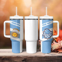 Argentina Rugby Custom Tumbler With Handle Go Los Pumas