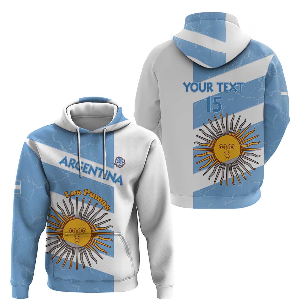 Argentina Rugby Custom Zip Hoodie Go Los Pumas
