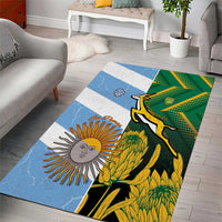 South Africa and Argentina Rugby Area Rug Springboks With Los Pumas