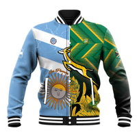 South Africa and Argentina Rugby Personalized Baseball Jacket Springboks With Los Pumas