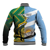 South Africa and Argentina Rugby Personalized Baseball Jacket Springboks With Los Pumas