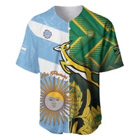 South Africa and Argentina Rugby Personalized Baseball Jersey Springboks With Los Pumas
