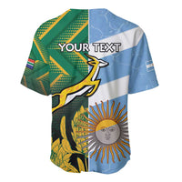 South Africa and Argentina Rugby Personalized Baseball Jersey Springboks With Los Pumas