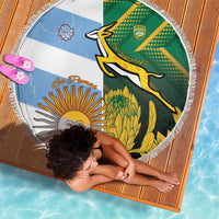 South Africa and Argentina Rugby Beach Blanket Springboks With Los Pumas