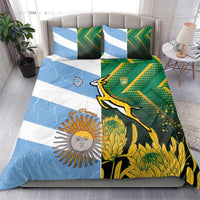 South Africa and Argentina Rugby Bedding Set Springboks With Los Pumas