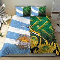 South Africa and Argentina Rugby Bedding Set Springboks With Los Pumas