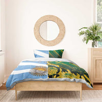 South Africa and Argentina Rugby Bedding Set Springboks With Los Pumas