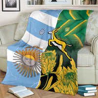 South Africa and Argentina Rugby Blanket Springboks With Los Pumas