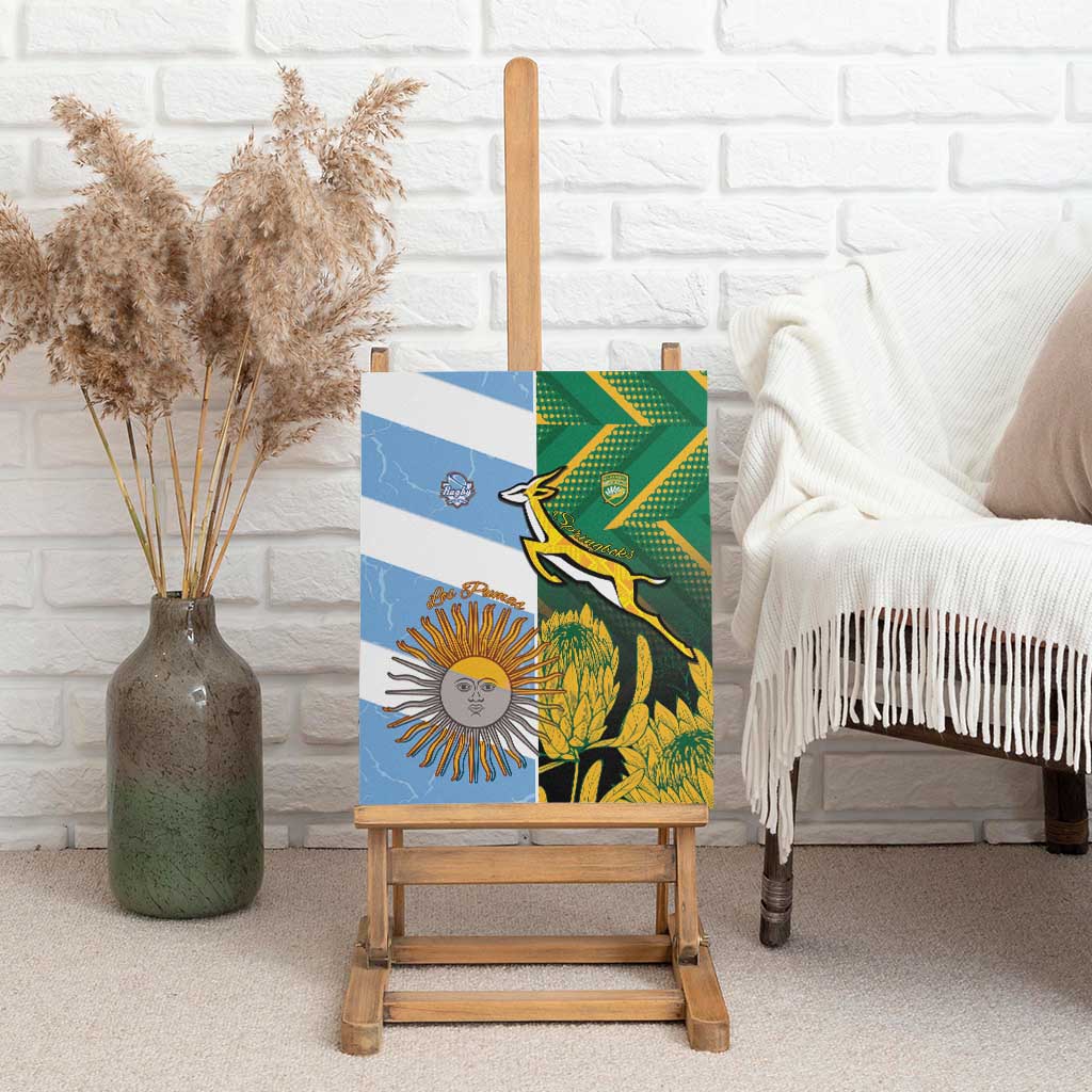 South Africa and Argentina Rugby Canvas Wall Art Springboks With Los Pumas