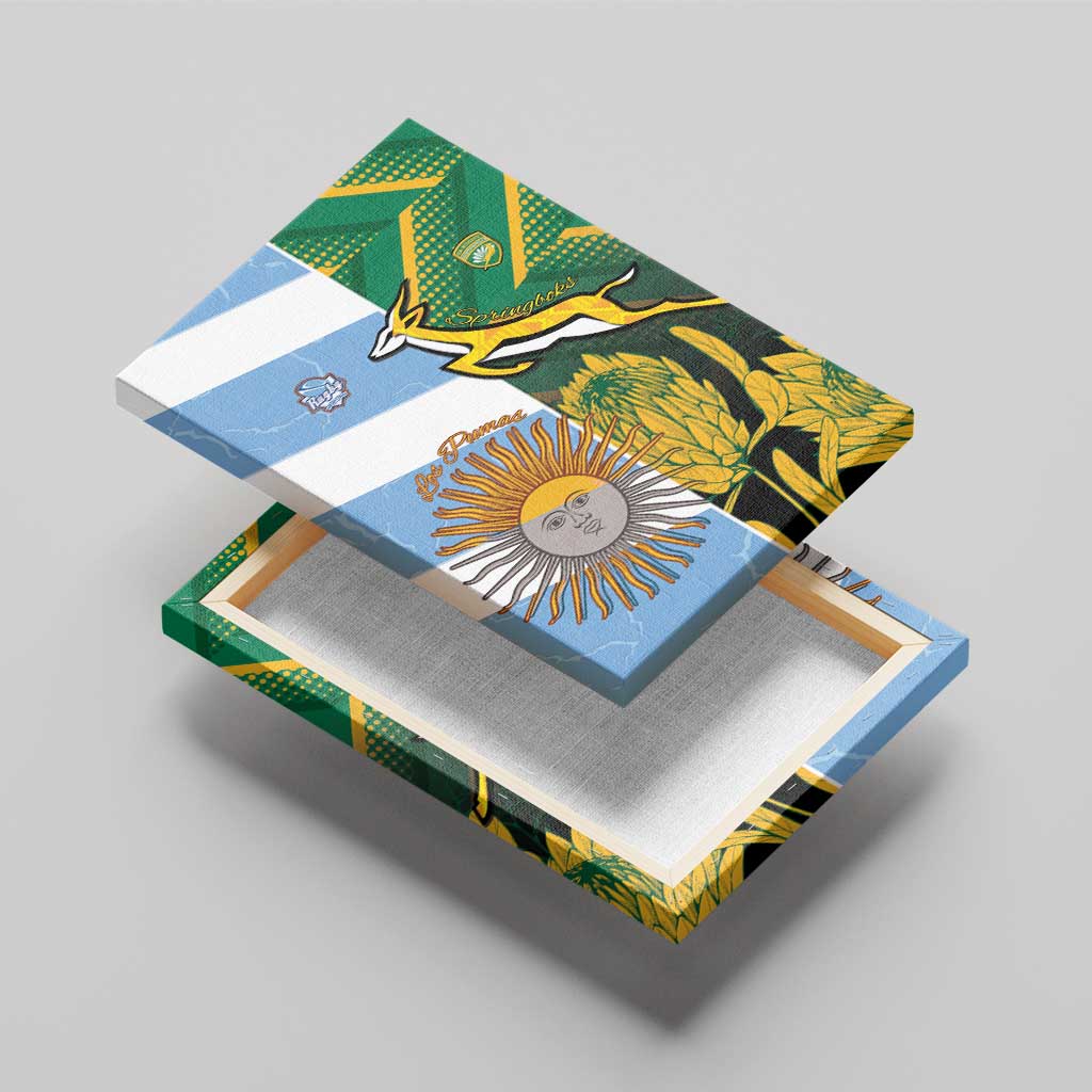 South Africa and Argentina Rugby Canvas Wall Art Springboks With Los Pumas