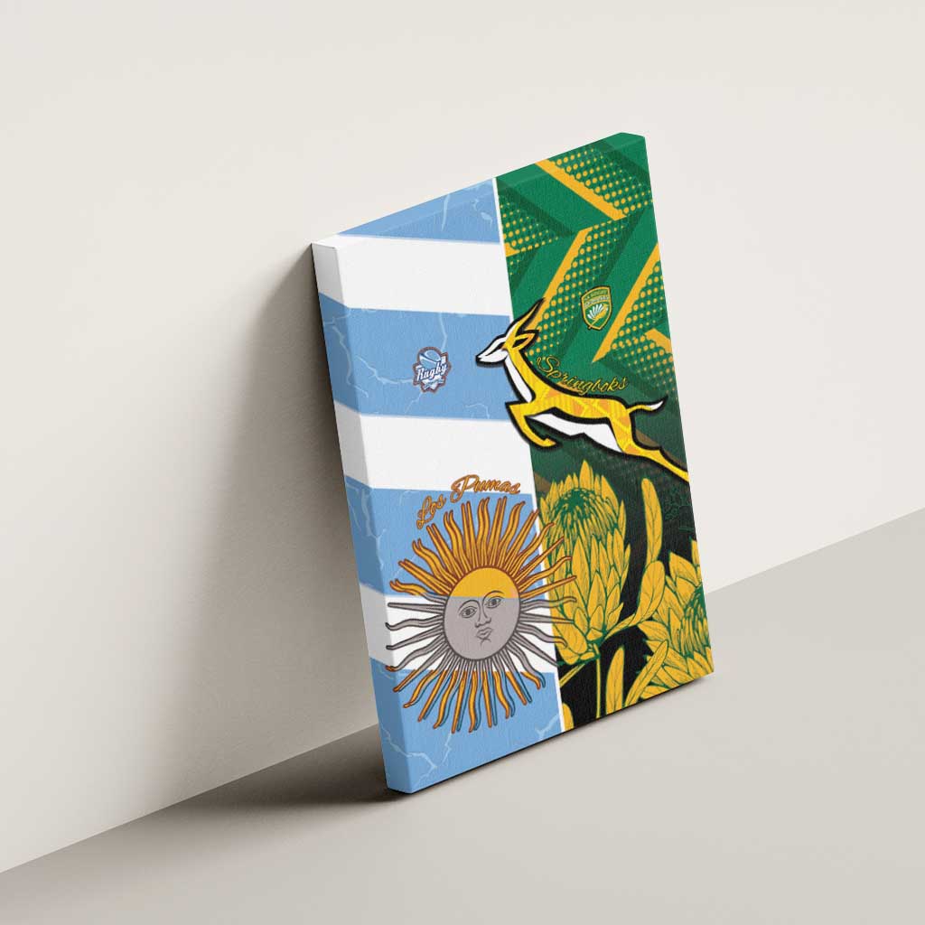 South Africa and Argentina Rugby Canvas Wall Art Springboks With Los Pumas
