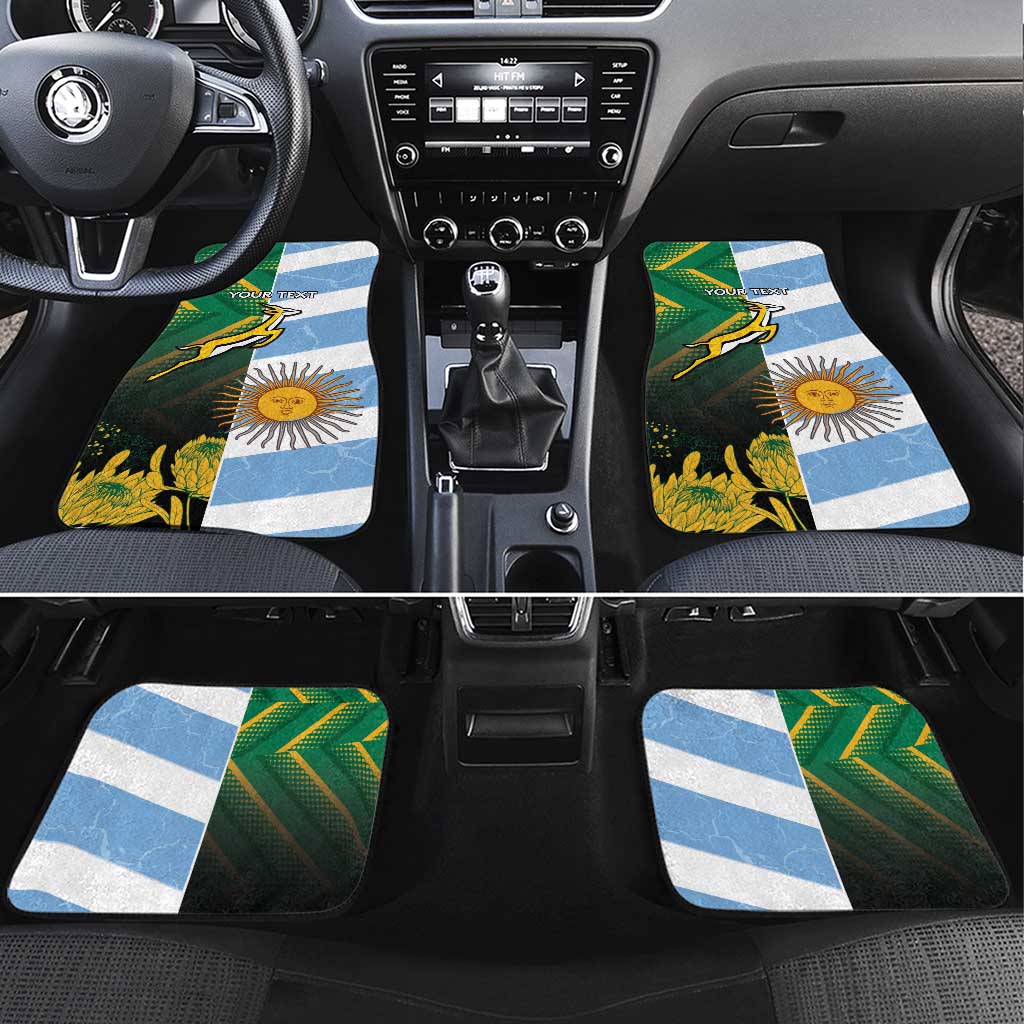 South Africa and Argentina Rugby Car Mats Springboks With Los Pumas