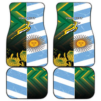 South Africa and Argentina Rugby Car Mats Springboks With Los Pumas