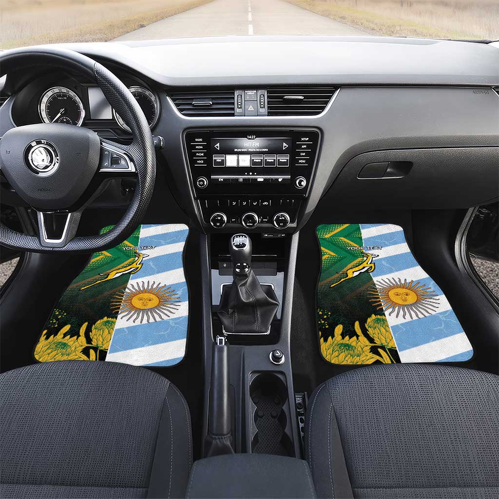 South Africa and Argentina Rugby Car Mats Springboks With Los Pumas